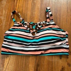Torrid striped bikini top
